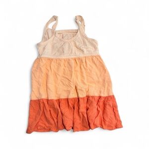 Orange and Peach Sleeveless Dress